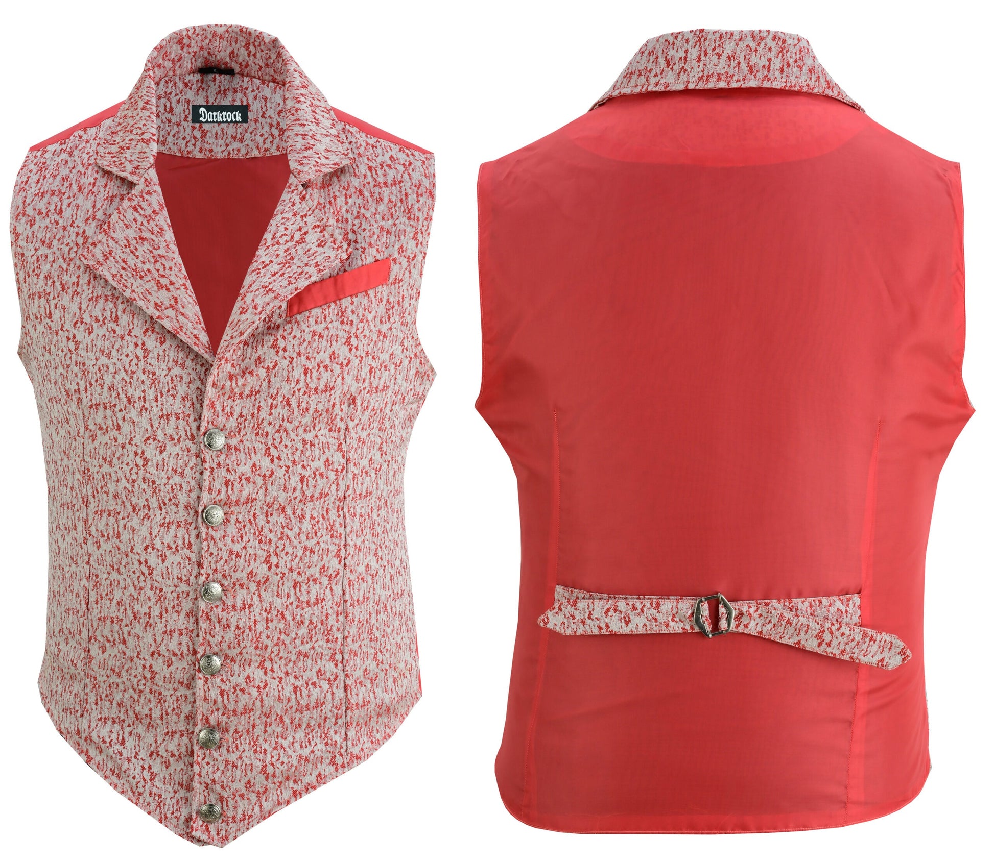 Handmade Orange Men's Victorian Suit Gentleman Vest Steampunk Gothic Waistcoat/Usa