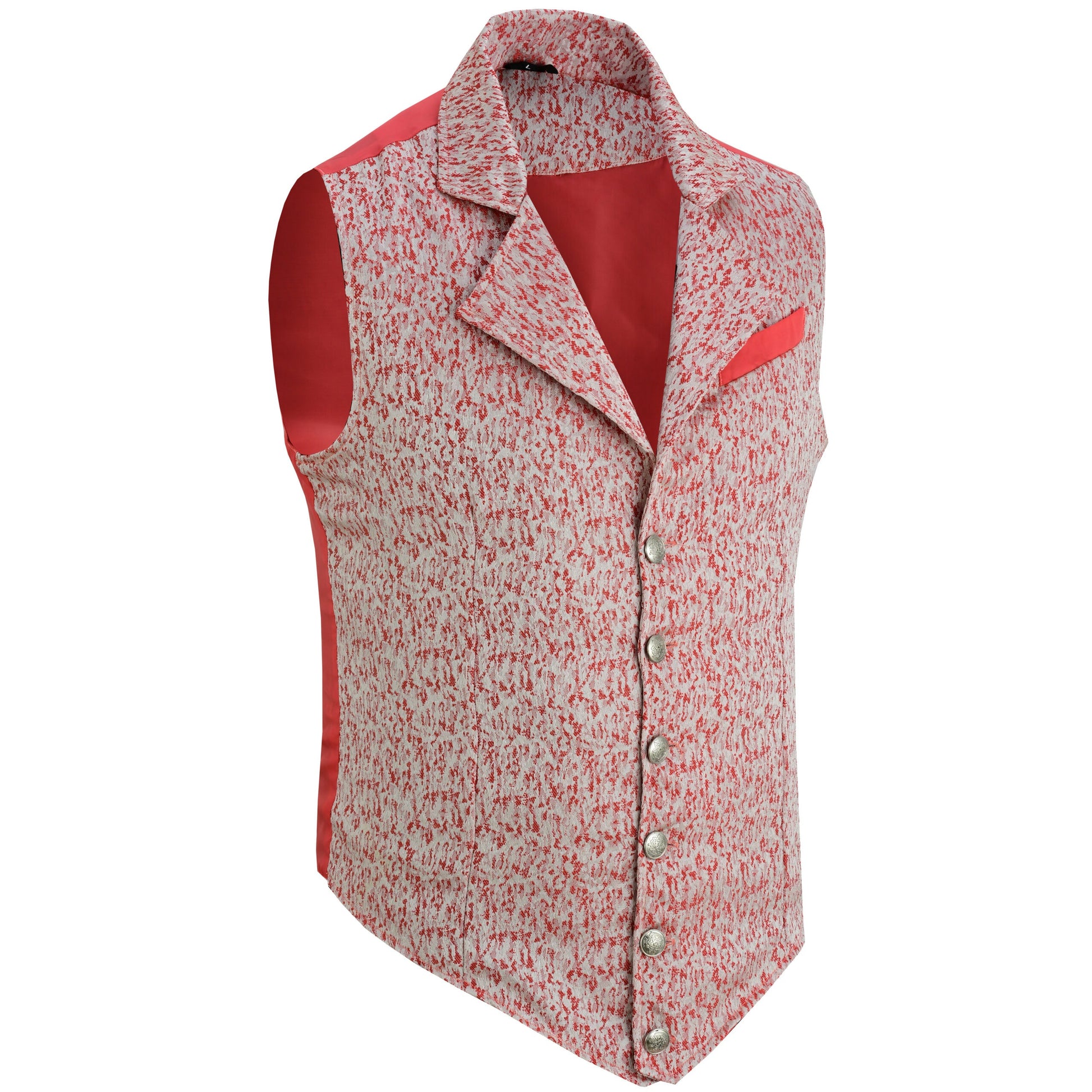 Handmade Orange Men's Victorian Suit Gentleman Vest Steampunk Gothic Waistcoat/Usa