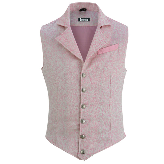 Handmade Pink Men's Victorian Suit Gentleman Vest Steampunk Gothic Waistcoat/Usa