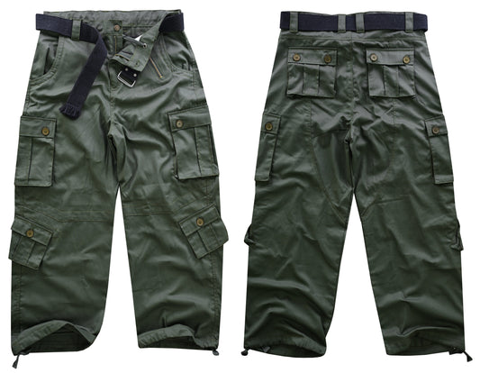 AKARMY Men's Cotton Casual Military Army Camo Combat Work Cargo Pants with 8 Pockets