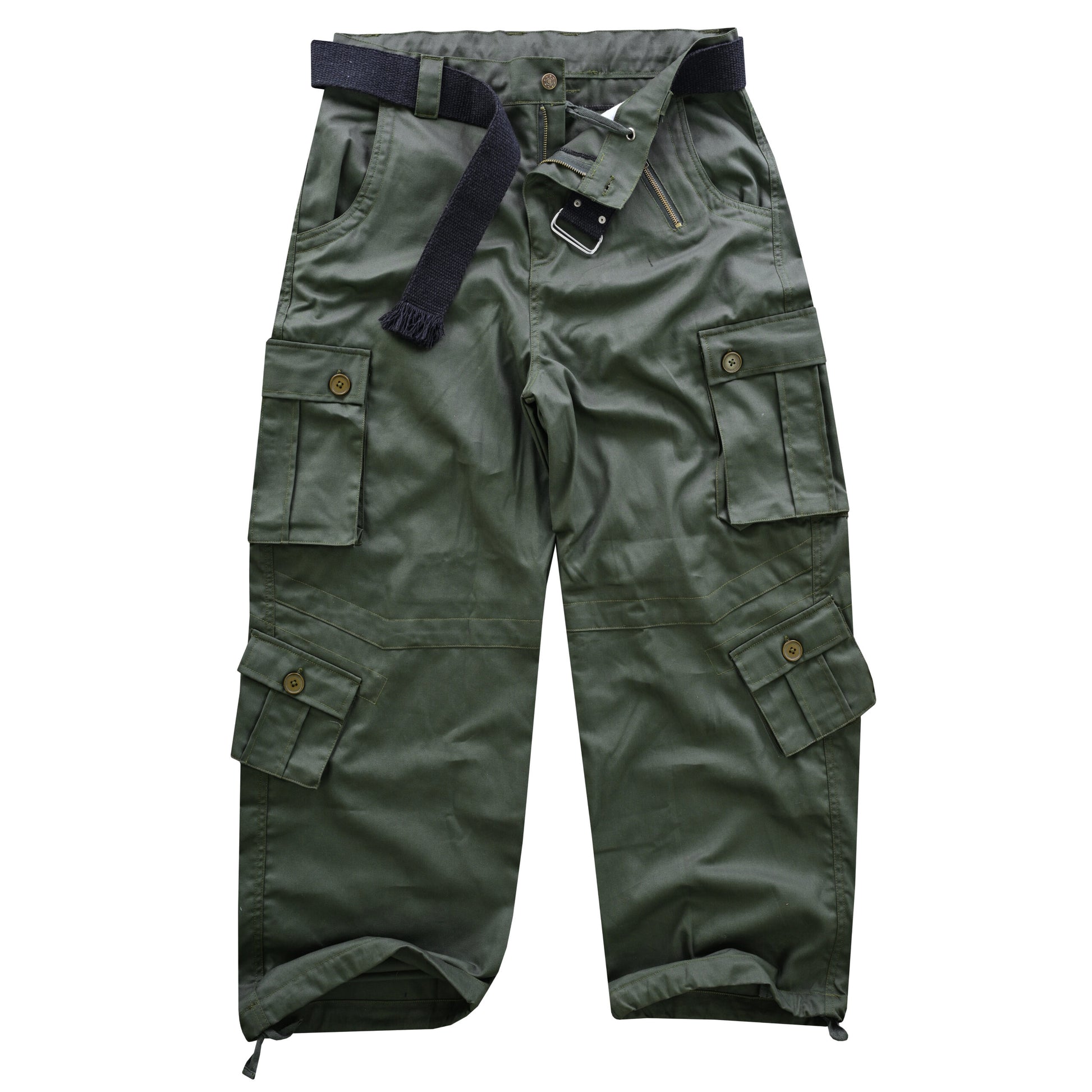 AKARMY Men's Cotton Casual Military Army Camo Combat Work Cargo Pants with 8 Pockets