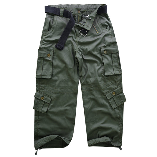 AKARMY Men's Cotton Casual Military Army Camo Combat Work Cargo Pants with 8 Pockets