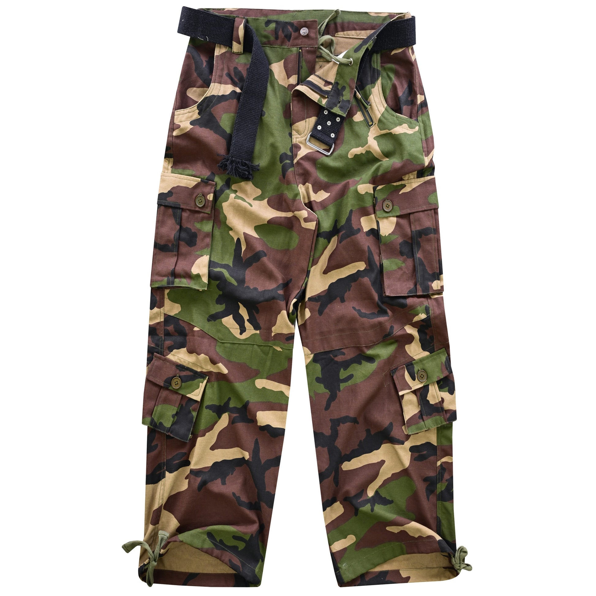 AKARMY Men's Cotton Casual Military Army Camo Combat Work Cargo Pants with 8 Pockets