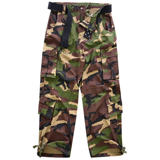 AKARMY Men's Cotton Casual Military Army Camo Combat Work Cargo Pants with 8 Pockets