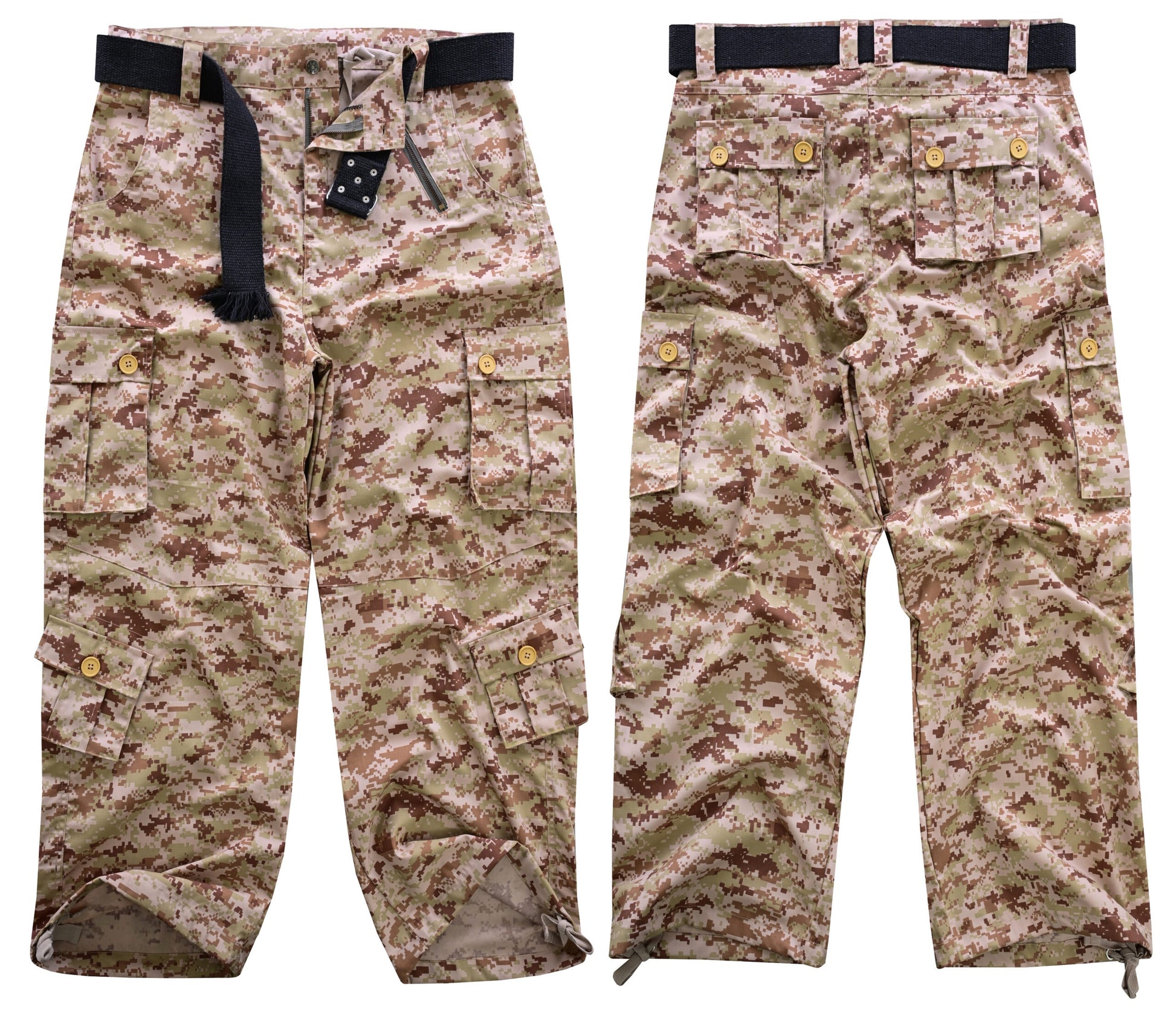 AKARMY Men's Cotton Casual Military Army Camo Combat Work Cargo Pants with 8 Pockets