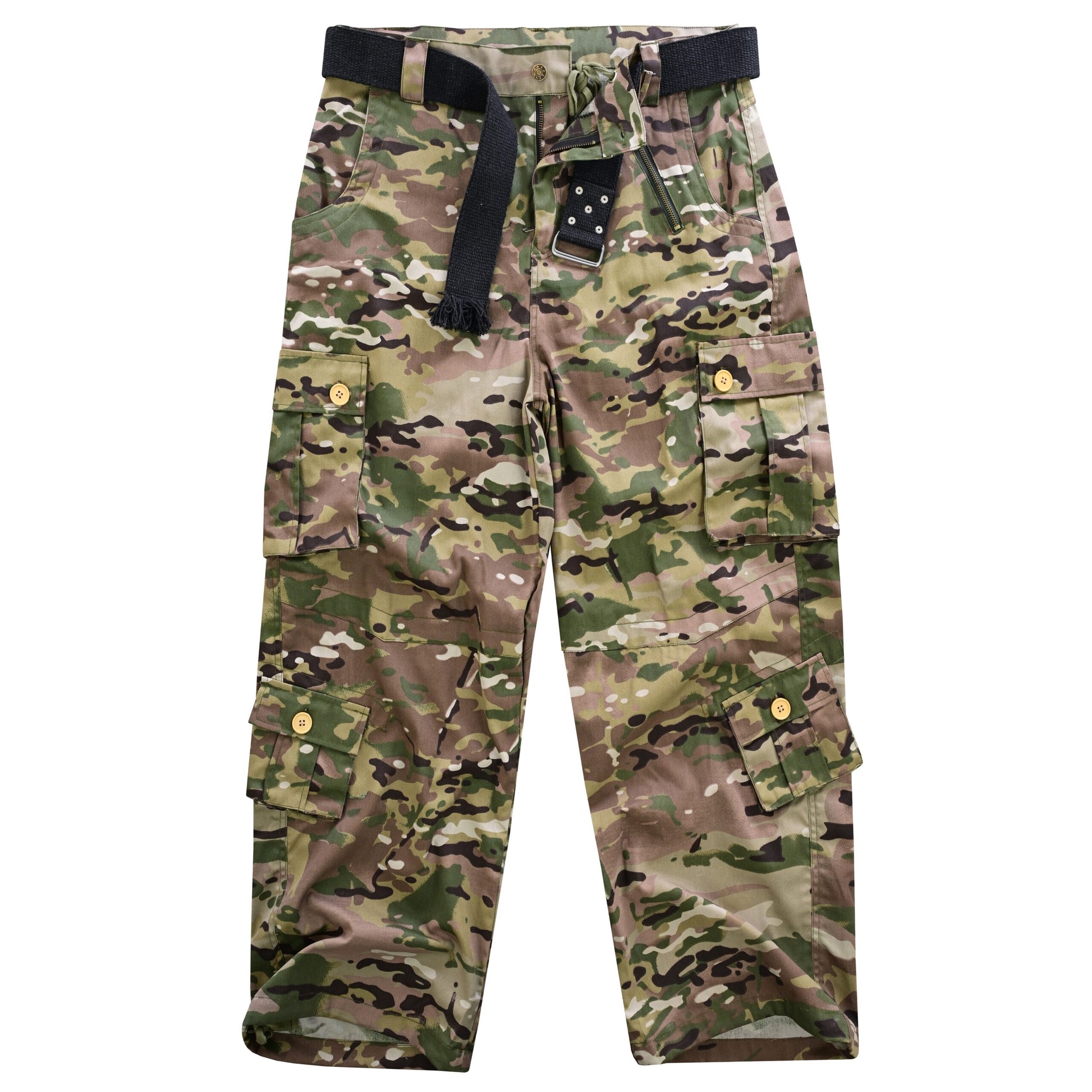 AKARMY Men's Cotton Casual Military Army Camo Combat Work Cargo Pants with 8 Pockets