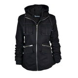 DarkRock PRIME Ladies Parka Jacket Women Cotton Casual Trench Coat WHood (1)