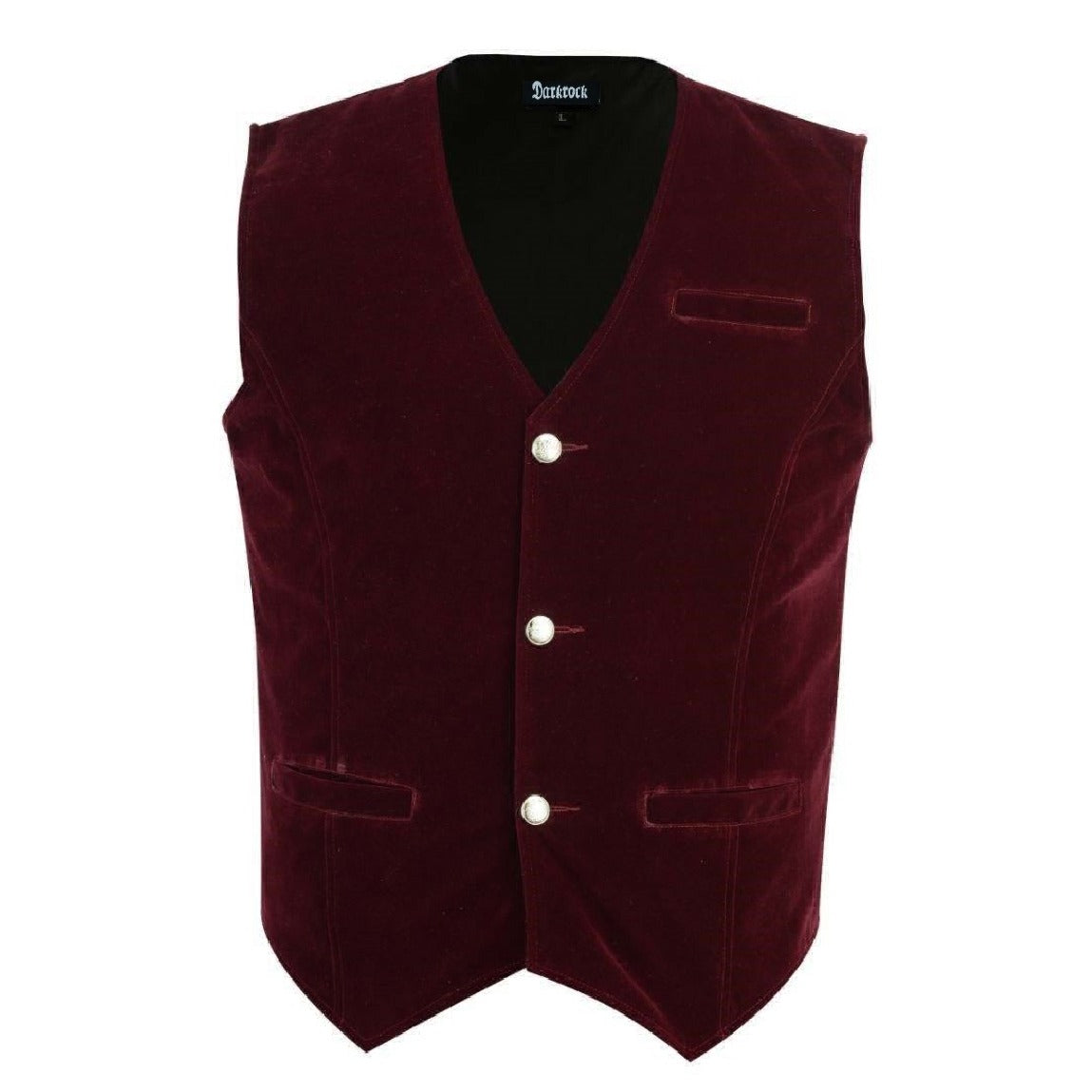 Men's Red Velvet Vest Waistcoat Gothic Steampunk Victorian/Wedding /Prom Vest