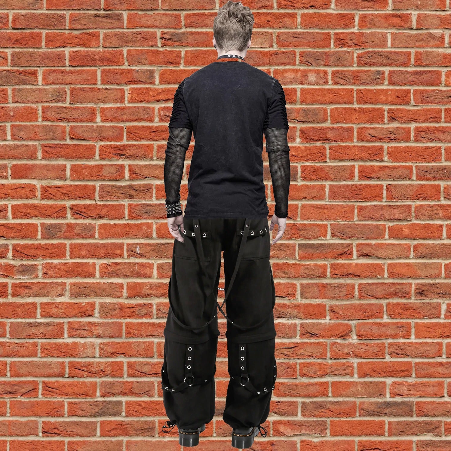 Mens Gothic Trip Pant Bondage Cyber Trip Pant Chain Techno Rock Punk Shorts Usa