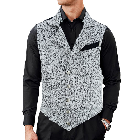 Handmade White Men's Victorian Suit Gentleman Vest Steampunk Gothic Waistcoat/Usa
