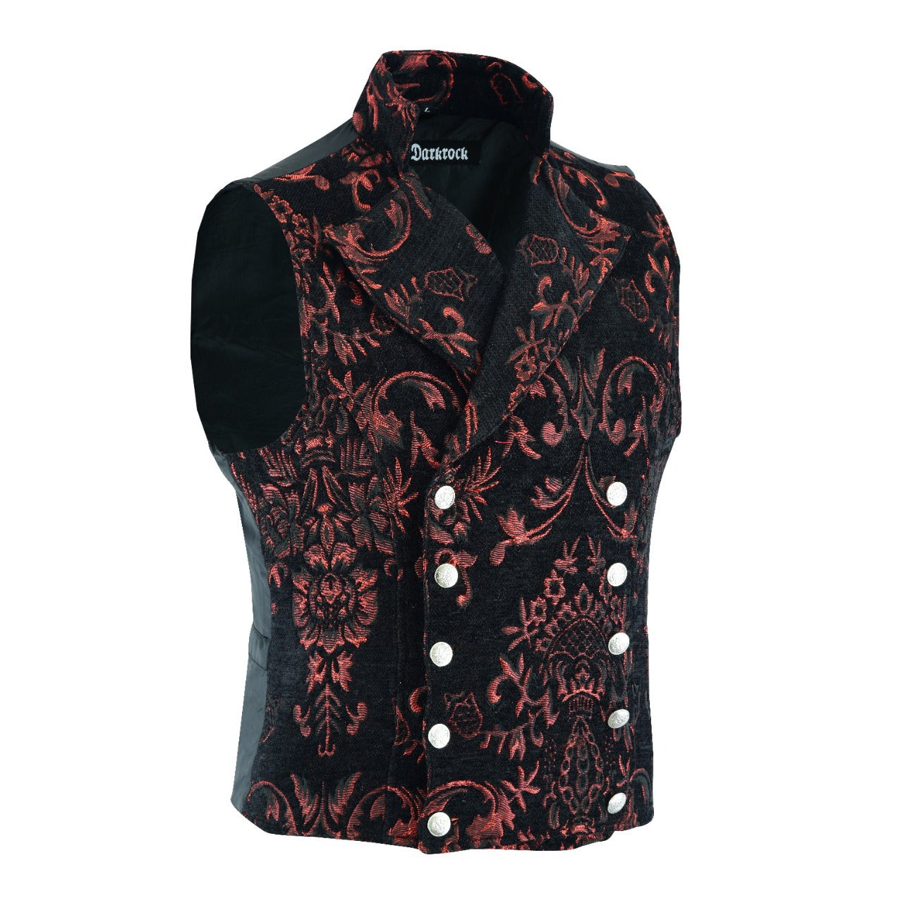 Men's Victorian Gentleman's Aristocrat Vest Tapestry/Stylish Casual Vest Red/Black