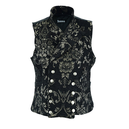 Men's Victorian Gentleman's Aristocrat Vest Tapestry/Stylish Casual Vest Black