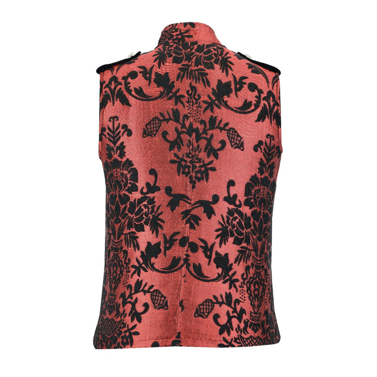 Dark Rock Red Vest Gothic Jacket Military Uniform Rock Band Vest Goth Steampunk