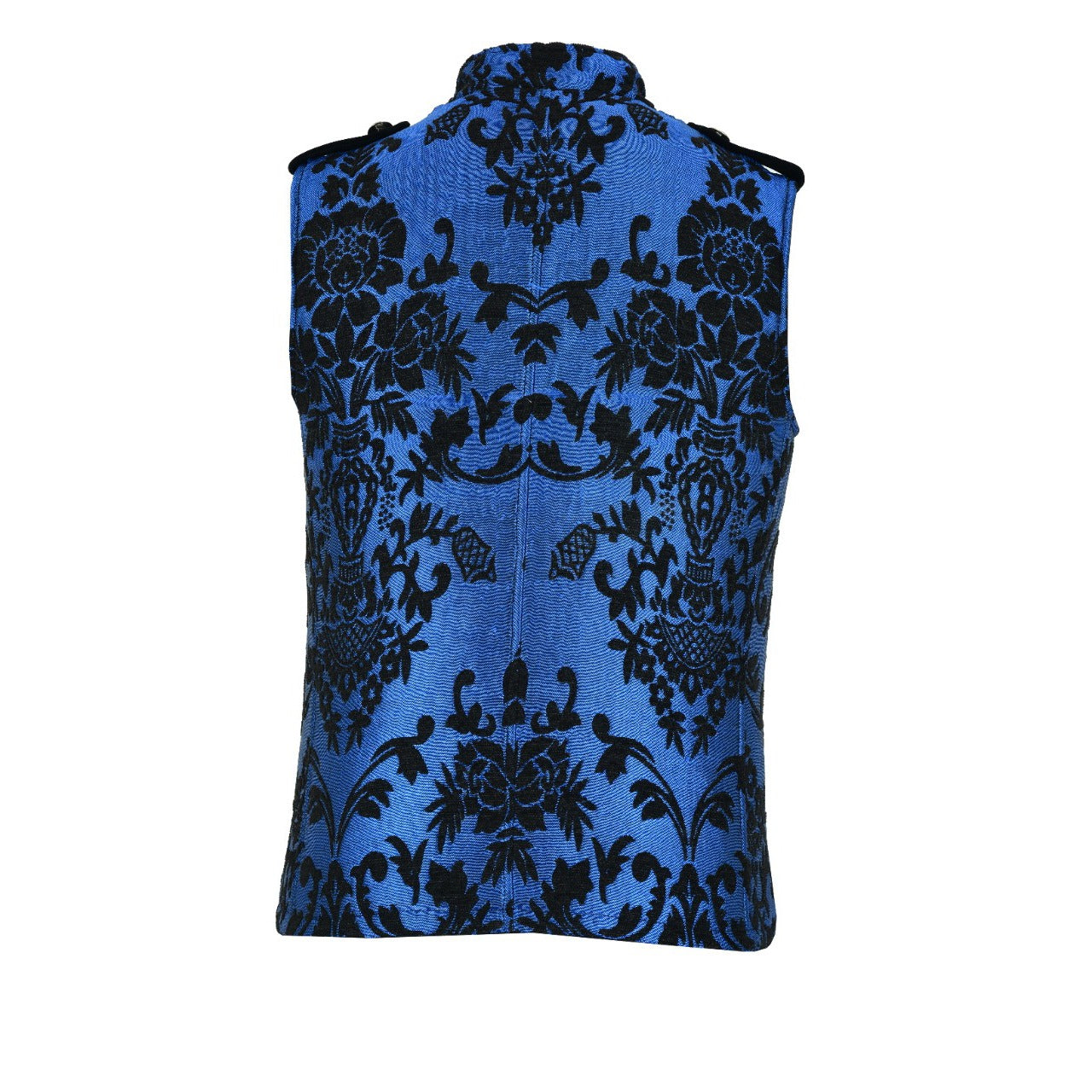 Dark Rock Blue Vest Gothic Jacket Military Uniform Rock Band Vest Goth Steampunk