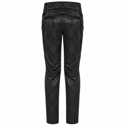 Gothic Punk Rave Mens Gothic Aristocrat Jacquard Dress Pants
