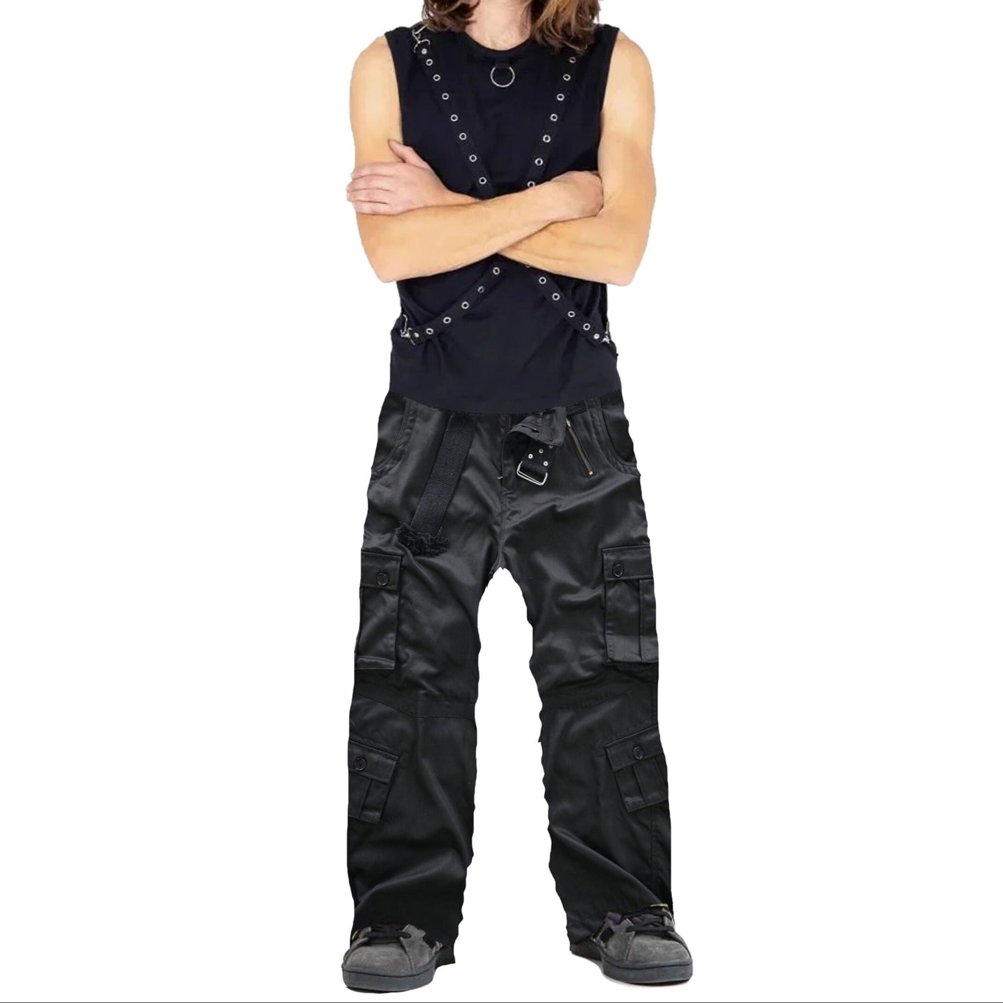 Men's Cotton Casual Military Army Camo Combat Work Cargo Pants with 8 Pockets