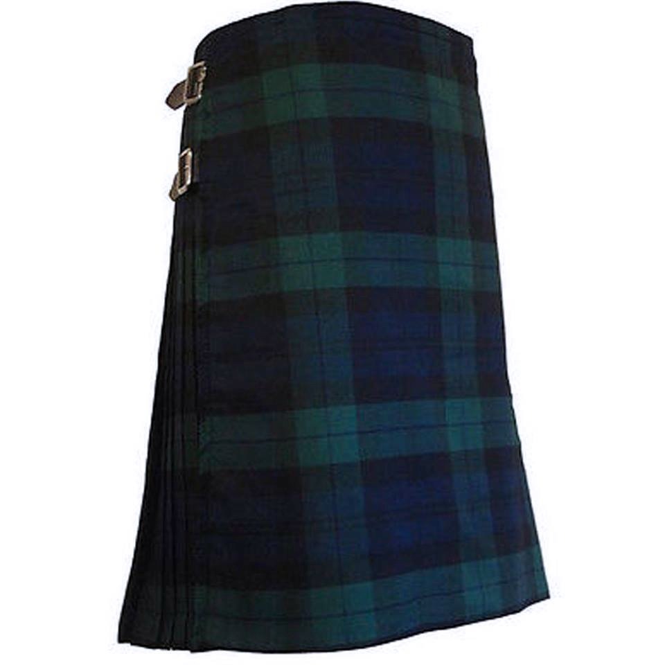 Men's 6 Yard Scottish Traditional Black Watch Kilts Tartan Highland Kilt 22 Tartans