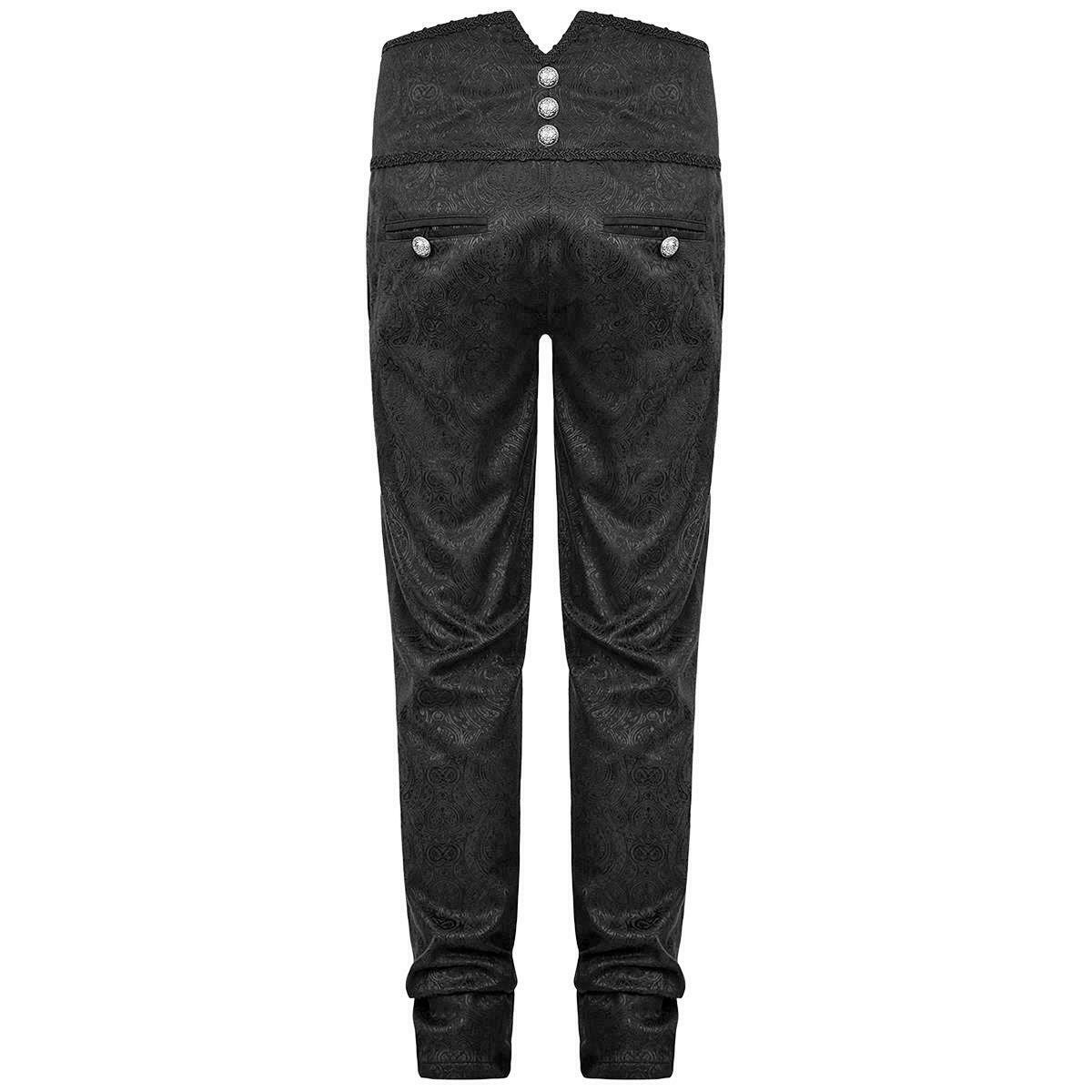 Men's Apocrypha Trousers Pants Steampunk Black Brocade Vintage Gothic Victorian (2)