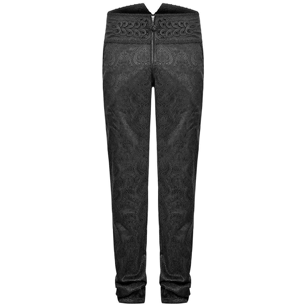 Men's Apocrypha Trousers Pants Steampunk Black Brocade Vintage Gothic Victorian (3)