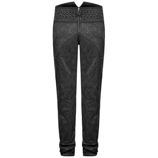 Men's Apocrypha Trousers Pants Steampunk Black Brocade Vintage Gothic Victorian (3)