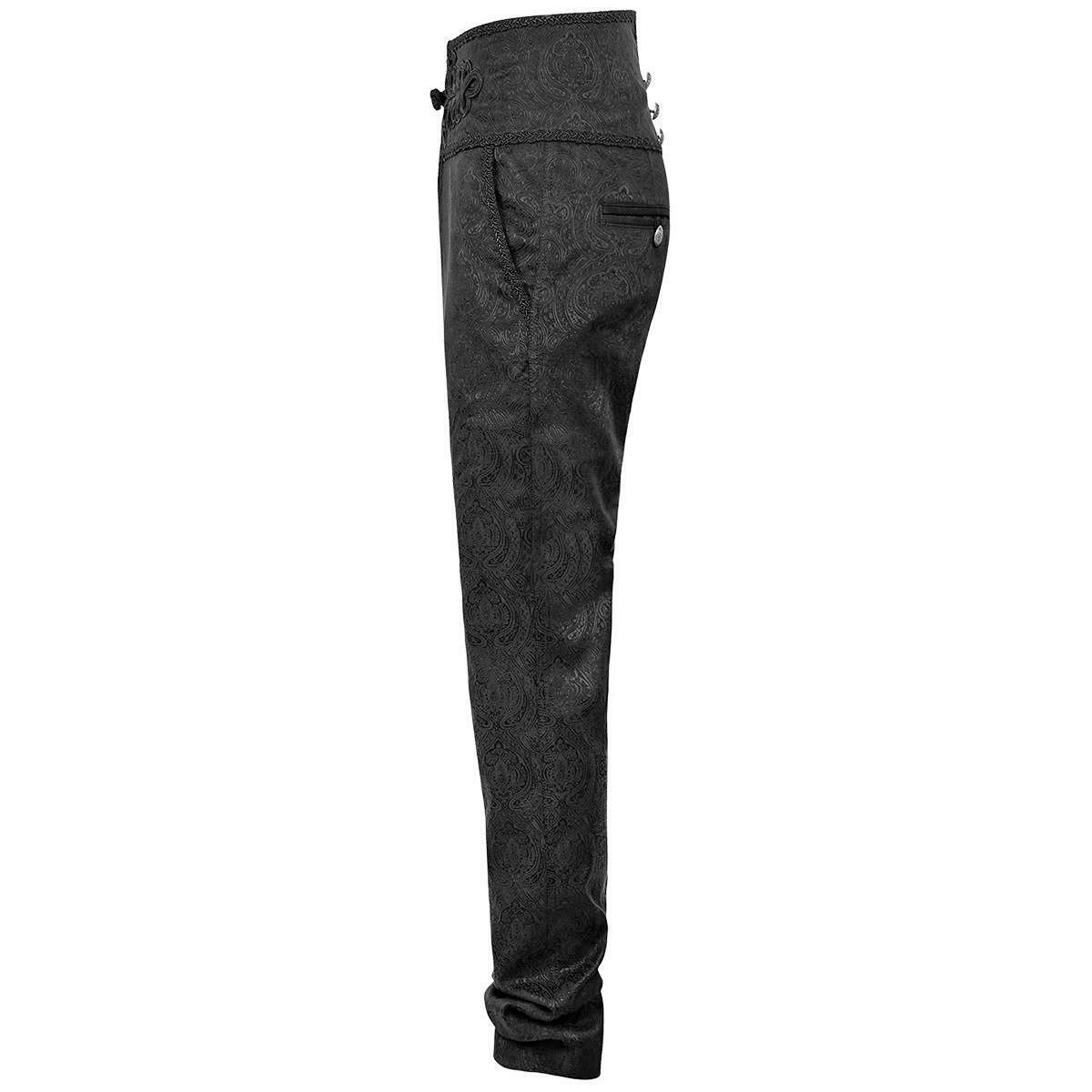 Men's Apocrypha Trousers Pants Steampunk Black Brocade Vintage Gothic Victorian (4)