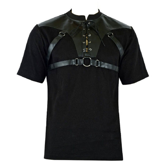 Men's Gothic Goth Rock Metal Black T-Shirt (1)