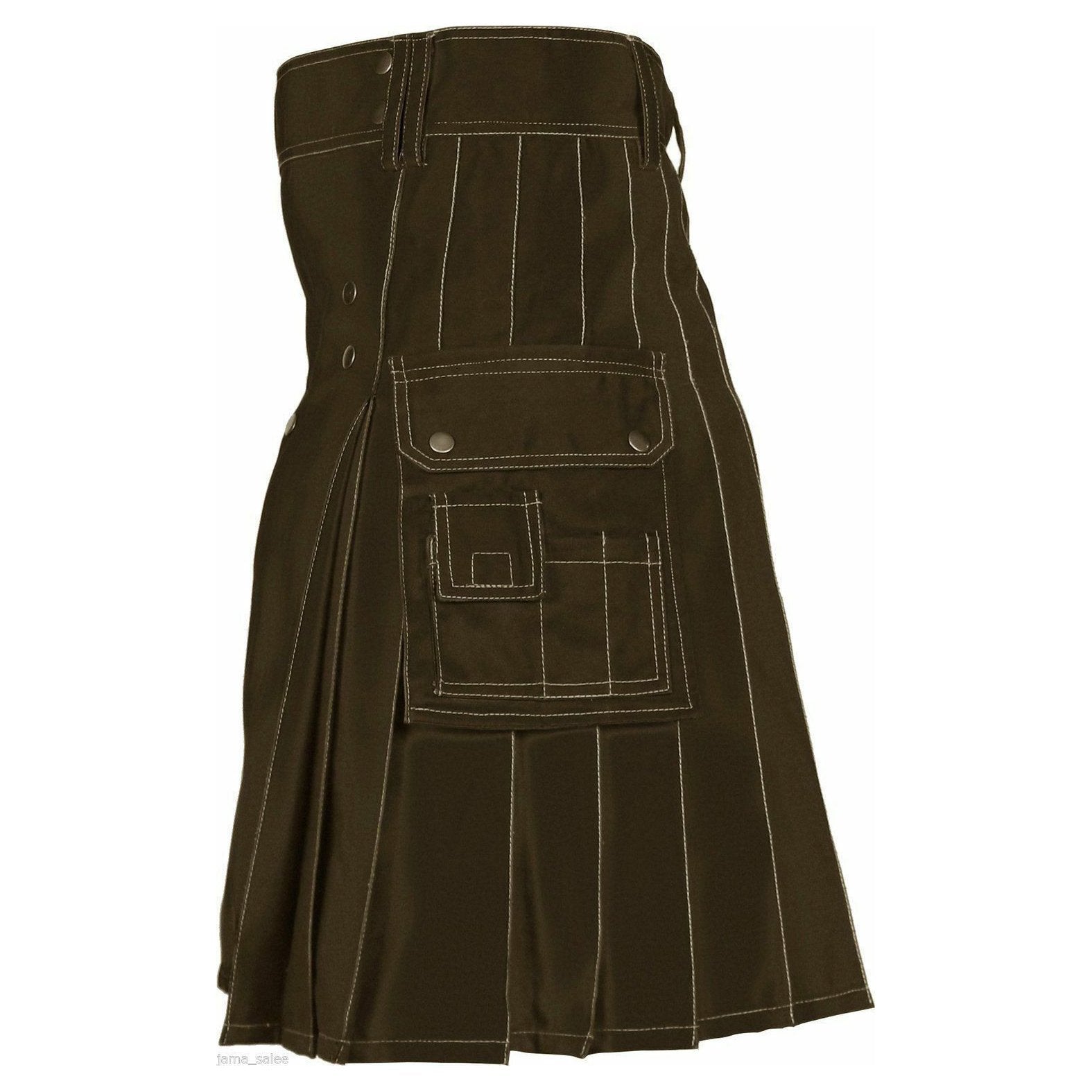 Men's Stylish Brown Wedding Utility Kilt - Utility Kilts (1)