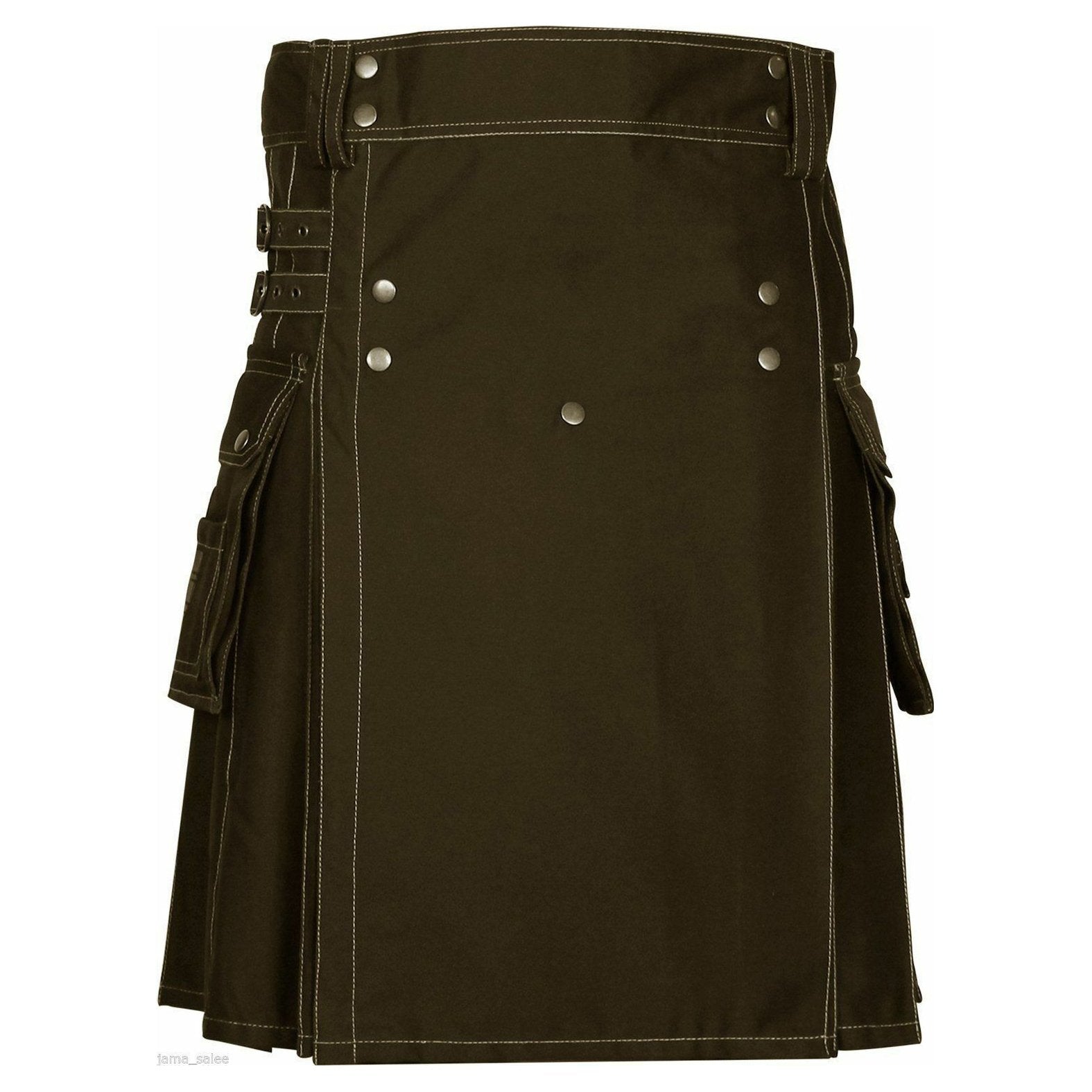Men's Stylish Brown Wedding Utility Kilt - Utility Kilts (3)