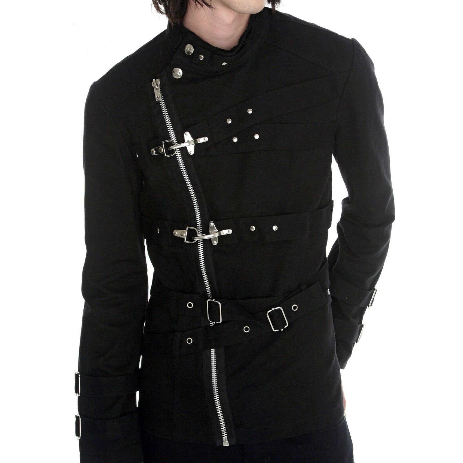 Military Drummer Jacket Black Parade Jacket Goth Punk Adam Ant VTG Style (1)