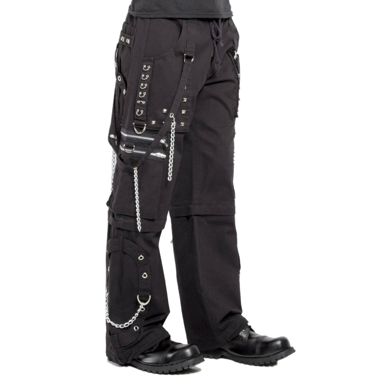 Men's Electro Bondage Rave Gothic Cyber Chain Goth Jeans Punk Rock Pants