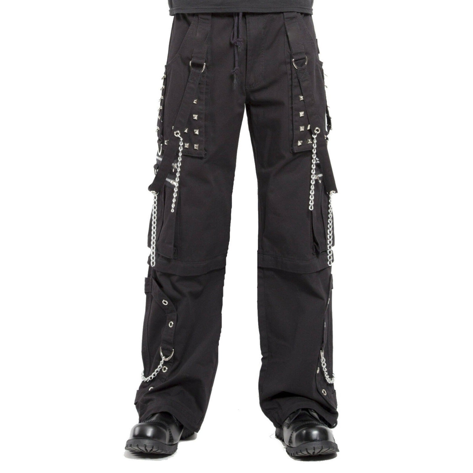 Men's Electro Bondage Rave Gothic Cyber Chain Goth Jeans Punk Rock Pants