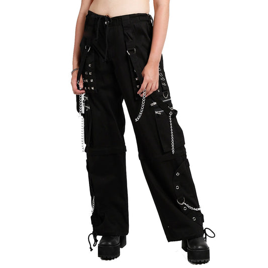 Women's Gothic Bondage Step Pant Rock Hard Trouser Heavy Weight Pant Emo/ Pants