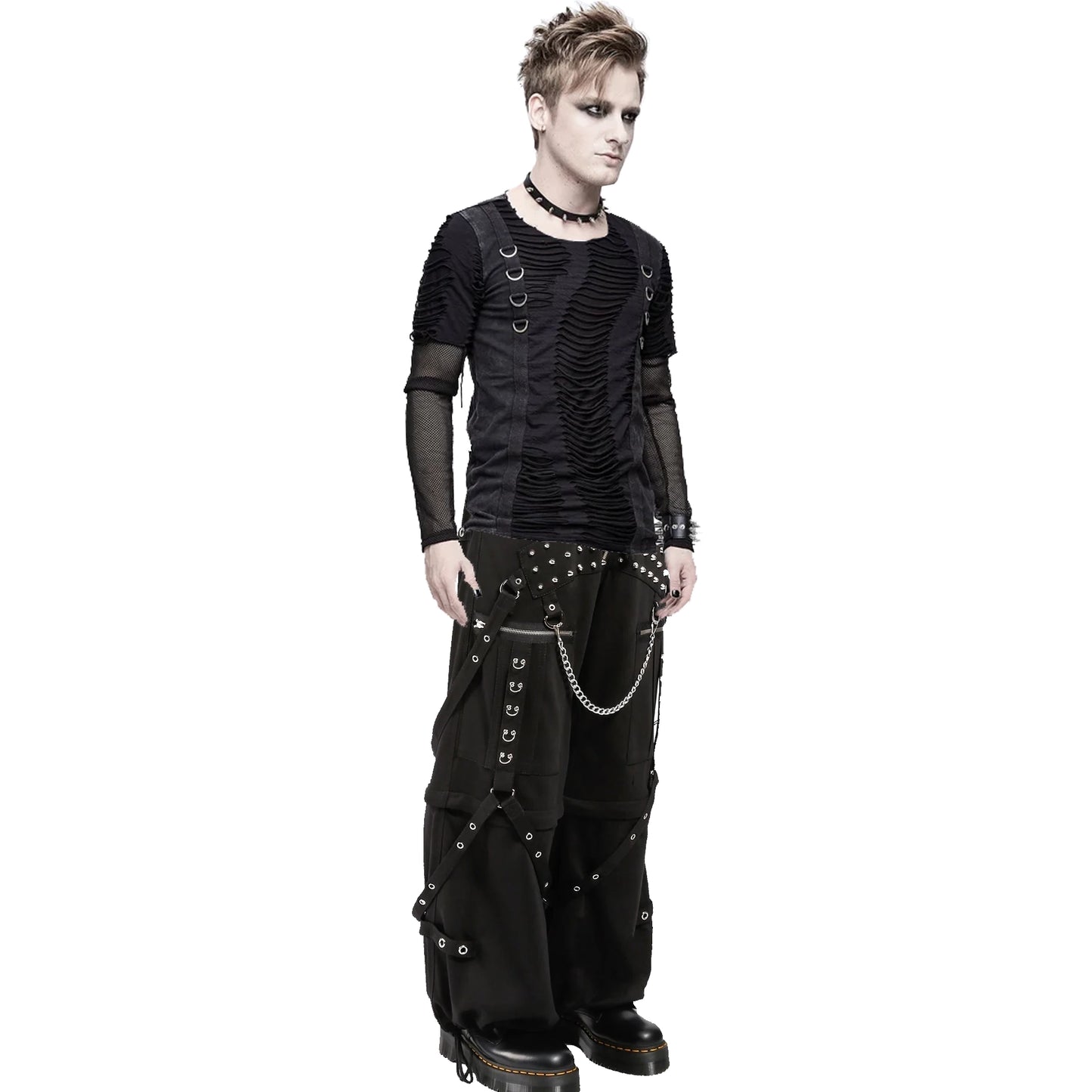 Mens Gothic Trip Pant Bondage Cyber Trip Pant Chain Techno Rock Punk Shorts Usa