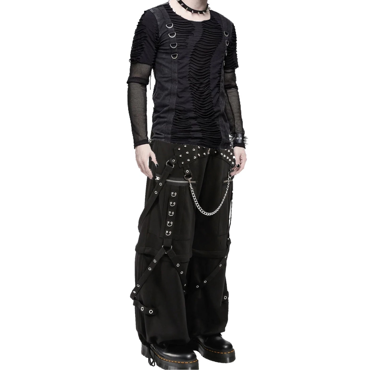 Mens Gothic Trip Pant Bondage Cyber Trip Pant Chain Techno Rock Punk Shorts Usa