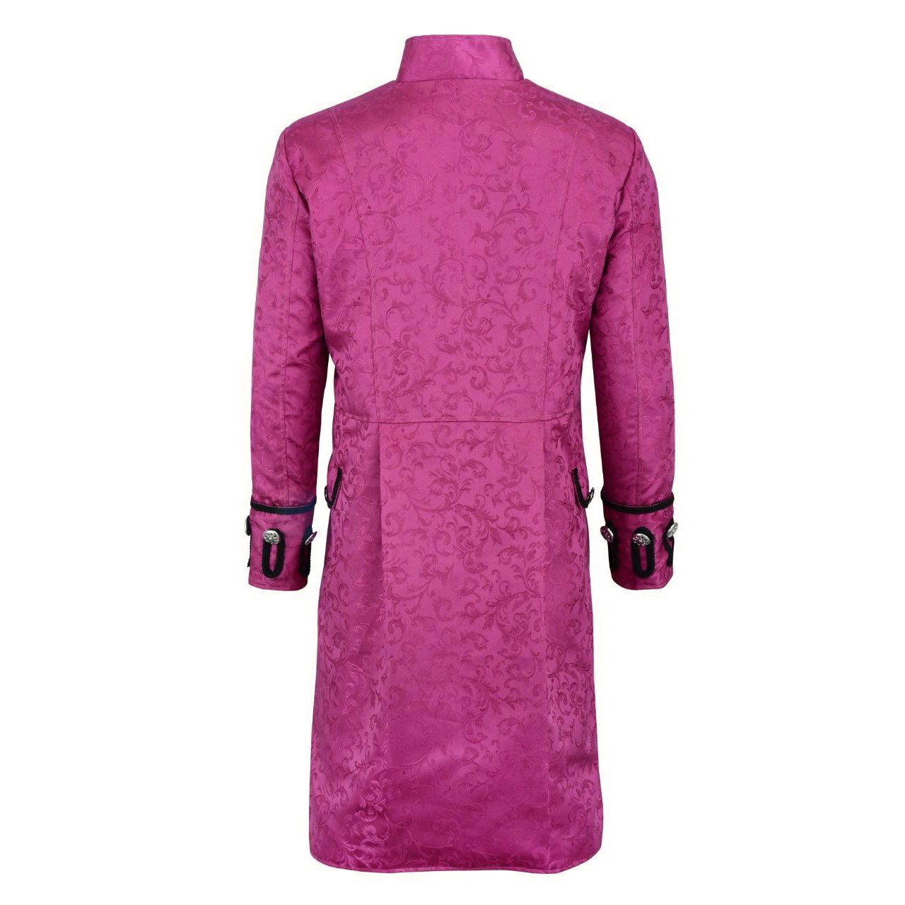 Renaissance Men's Purple Brocade Goth Steampunk Victorian Frock CoatUSA (3)