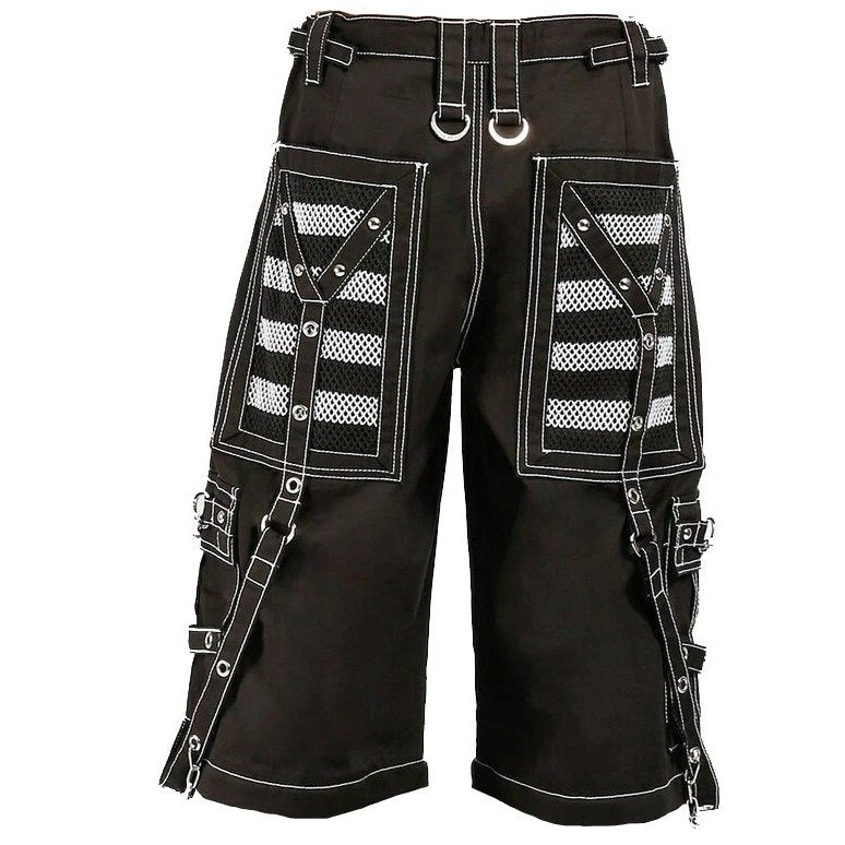 Gothic Extreme Bondage Skater Gothic Punk Rocker Cyber Steampunk Biker Tripp Shorts