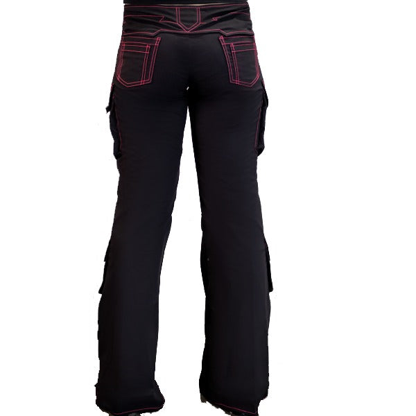 Women's Handmade Chains Black Rhinestones Gothic Punk Buckles Enigma Pant Emo Pink Tripp Pants Straps Baggy Pants