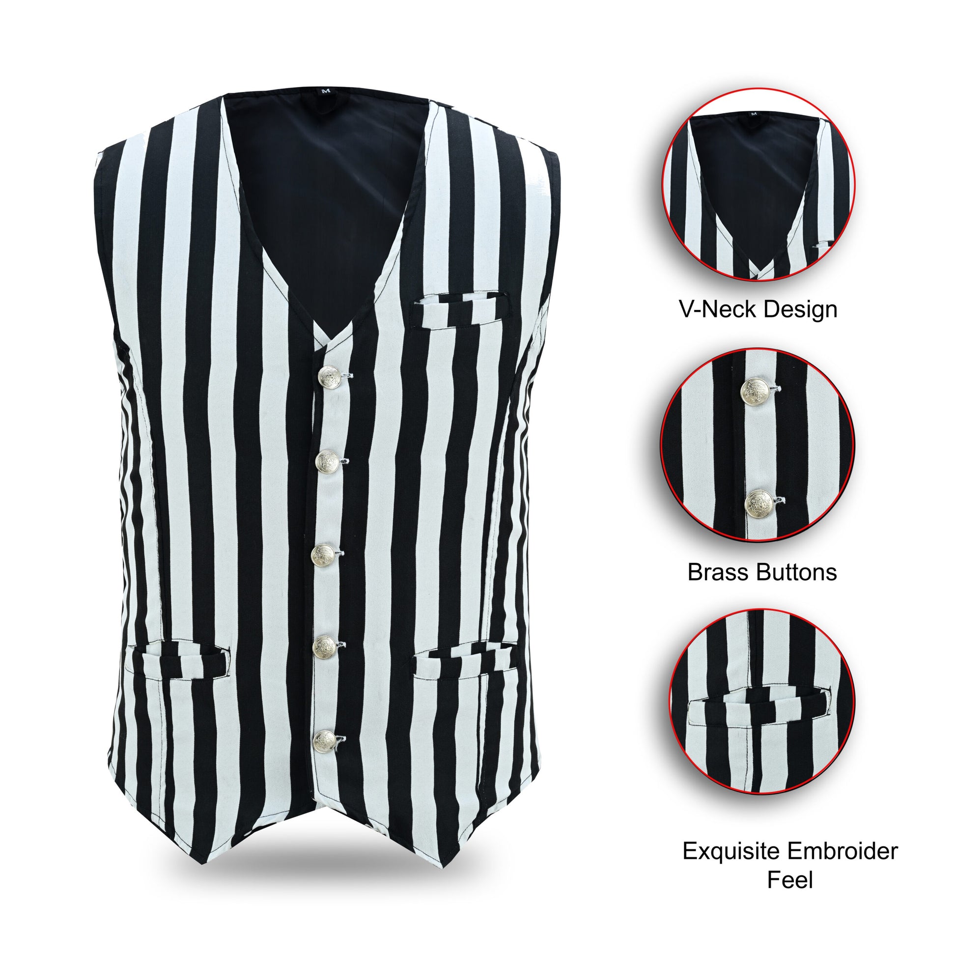 Premium Men's Designer Stylish Casual Brocade White Vest /Usa Sizes