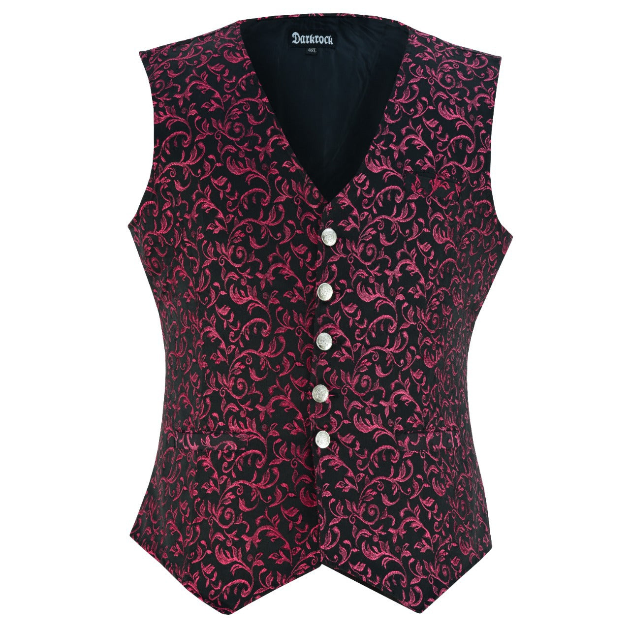 Premium Men's Designer Stylish Casual Brocade Maroon Vest /USA Sizes