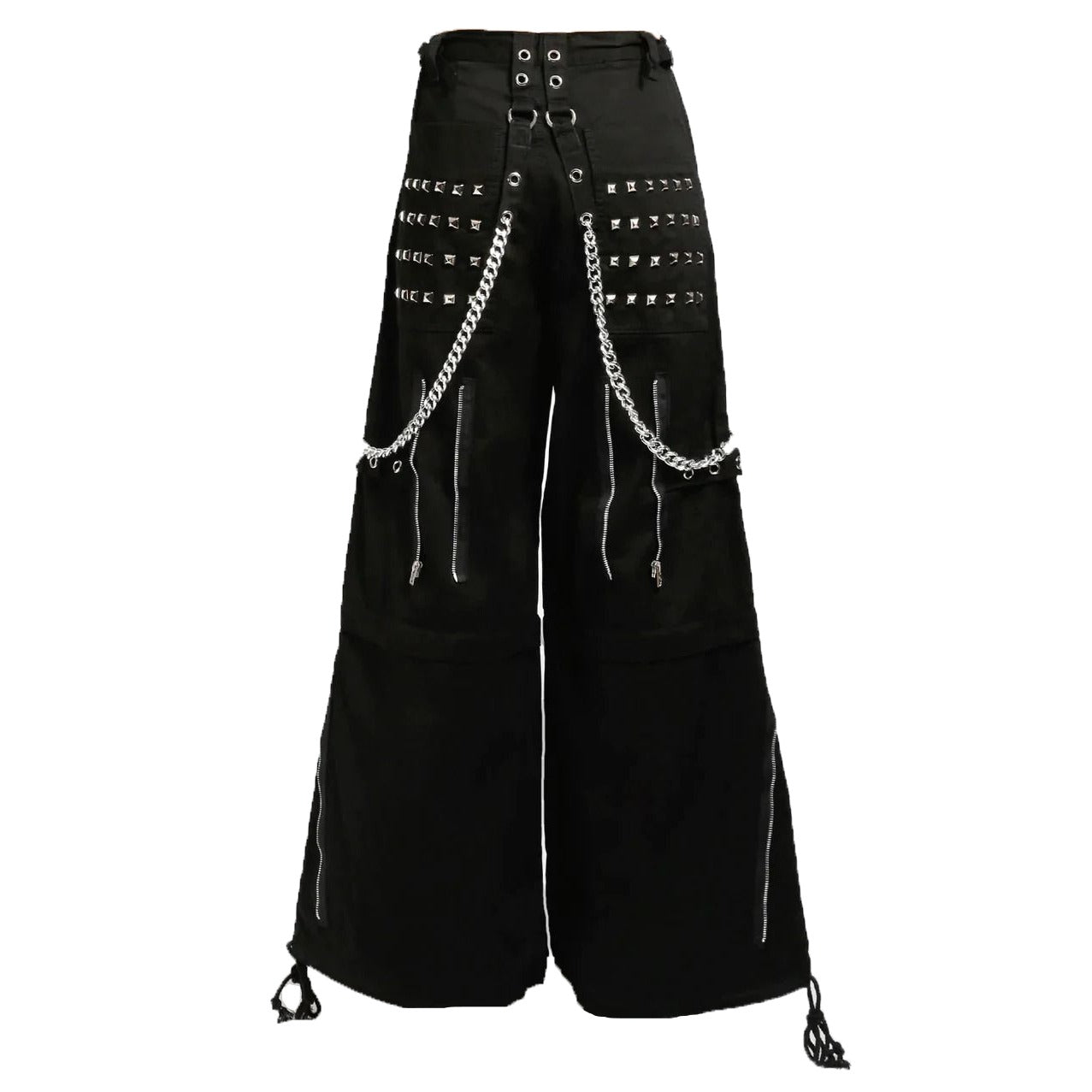 Gothic Men Black Goth Monster Studs Goth Punk Rock Pants