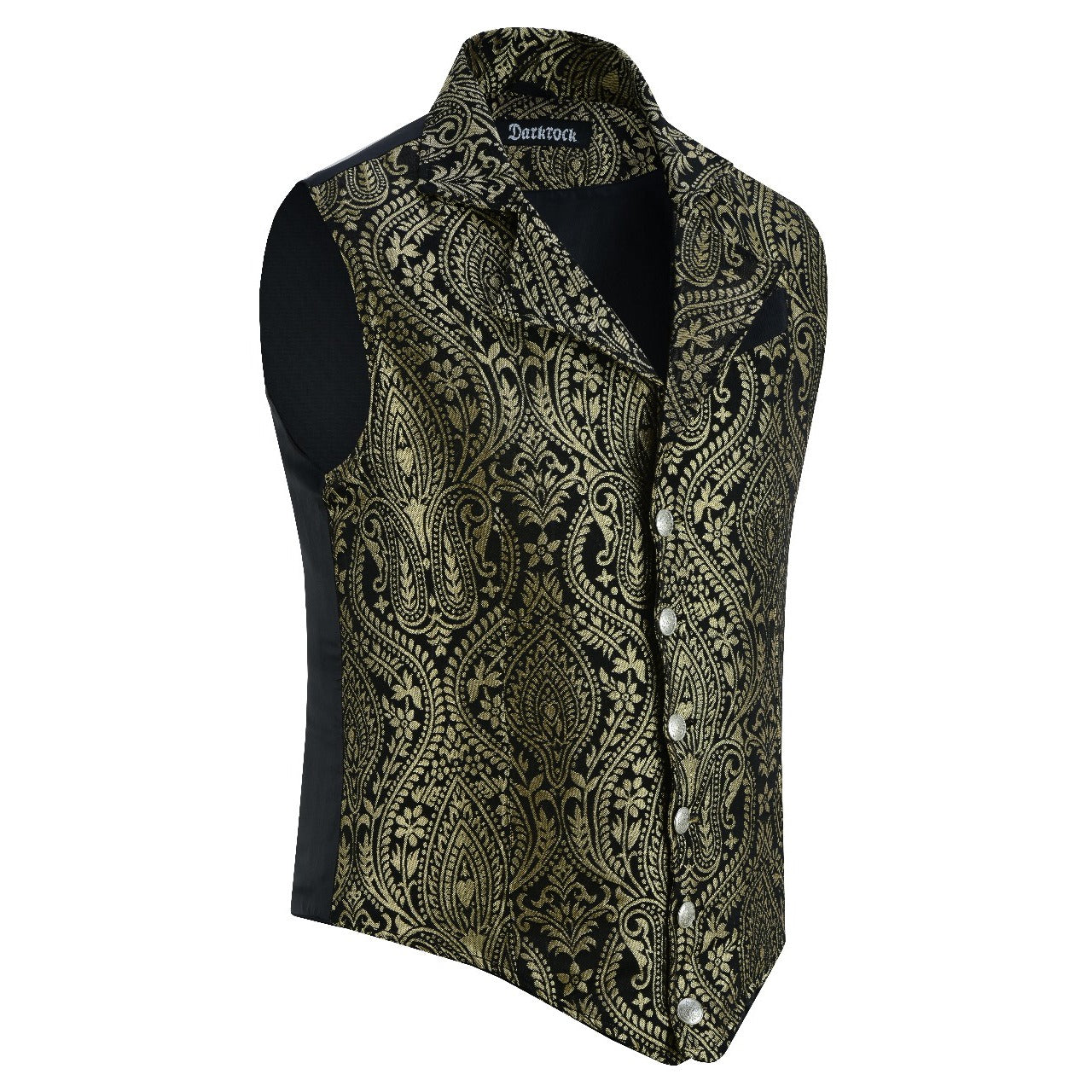 Handmade Gold Men's Victorian Suit Gentleman Vest Steampunk Gothic Waistcoat/Usa
