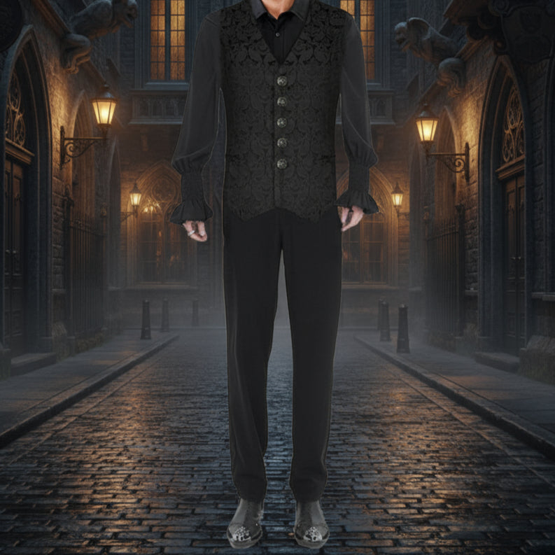 New Brocade Men's Vest Waistcoat Gothic Steampunk Victorian/Western-Reenactment