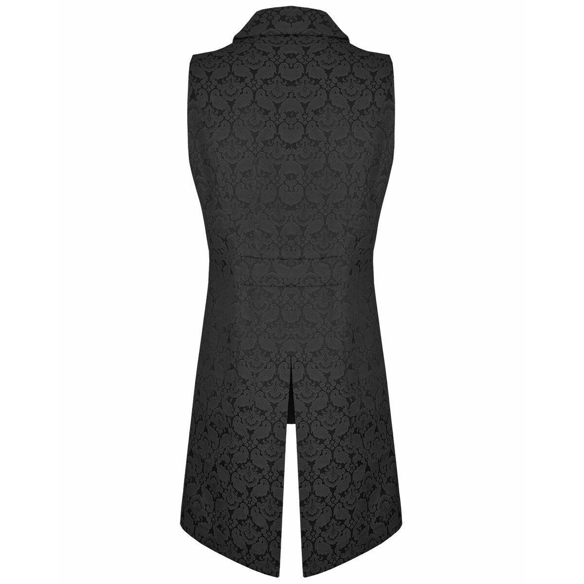 Women's Double Breasted Governor Vest Waistcoat Brocade Gothic Steampunk