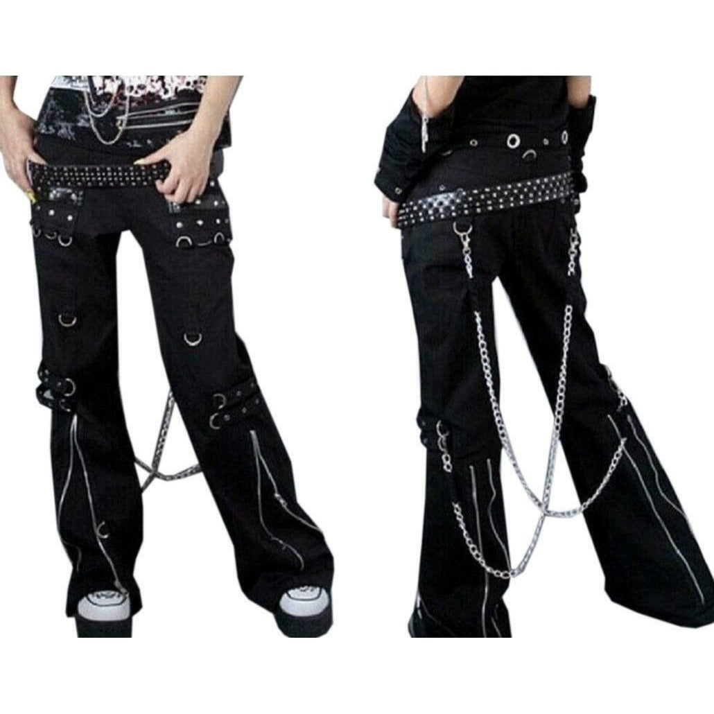 Women's Gothic Bondage Pant Rock Hard Trouser Heavy Weight Pant EMO TRIPP PANTS (1)