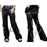 Women's Gothic Bondage Pant Rock Hard Trouser Heavy Weight Pant EMO TRIPP PANTS (1)