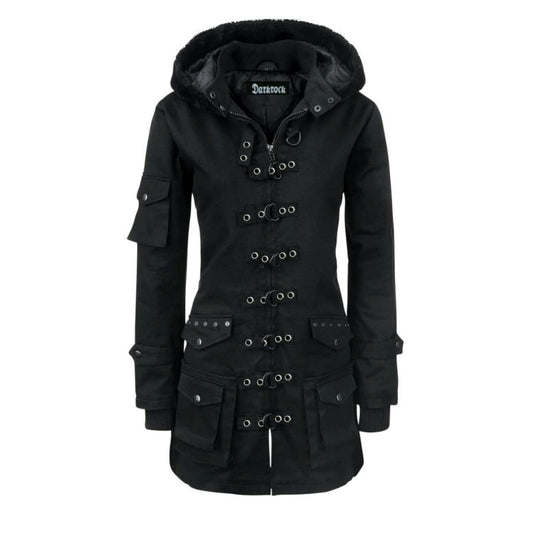 Women's coat Jacket Winter Jacket With Multi Pocket Jacket Silver rings (1)
