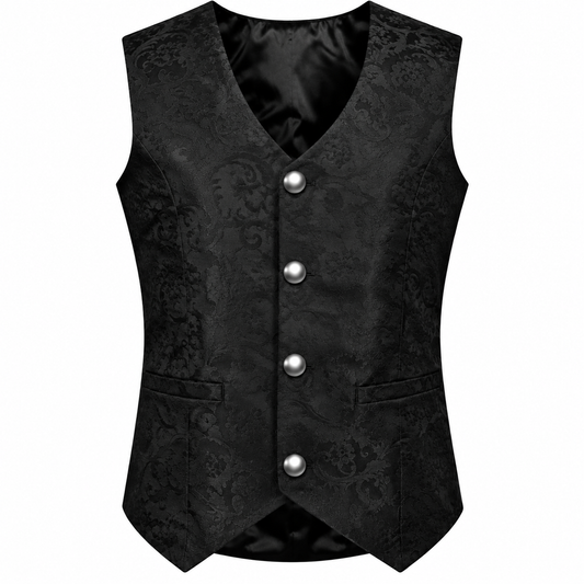 Men's Tailored Formal Waistcoat Gothic steampunk Brocade Victorian