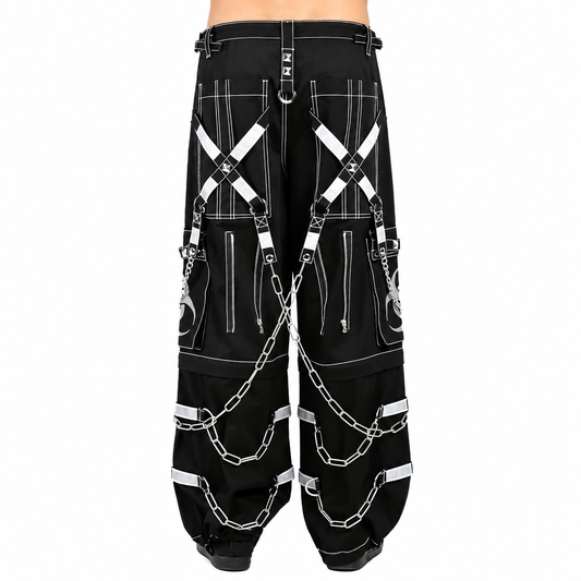 Prime Quality Men Gothic Bondage Reflective Men Street Walker Pant Alternative Punk Rock Emo Trouser Pant Shorts