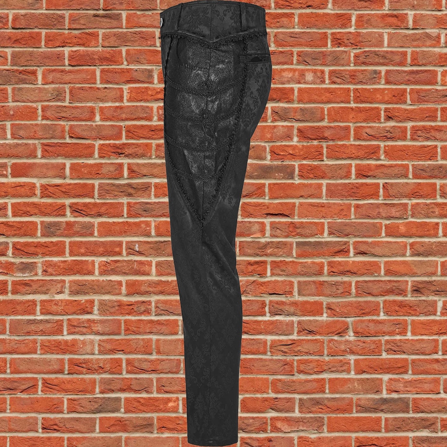 Gothic Punk Rave Mens Gothic Aristocrat Jacquard Dress Pants
