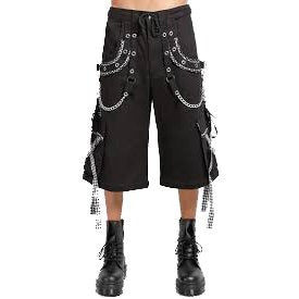 Gothic Men's Peep Dark Street Shorts White